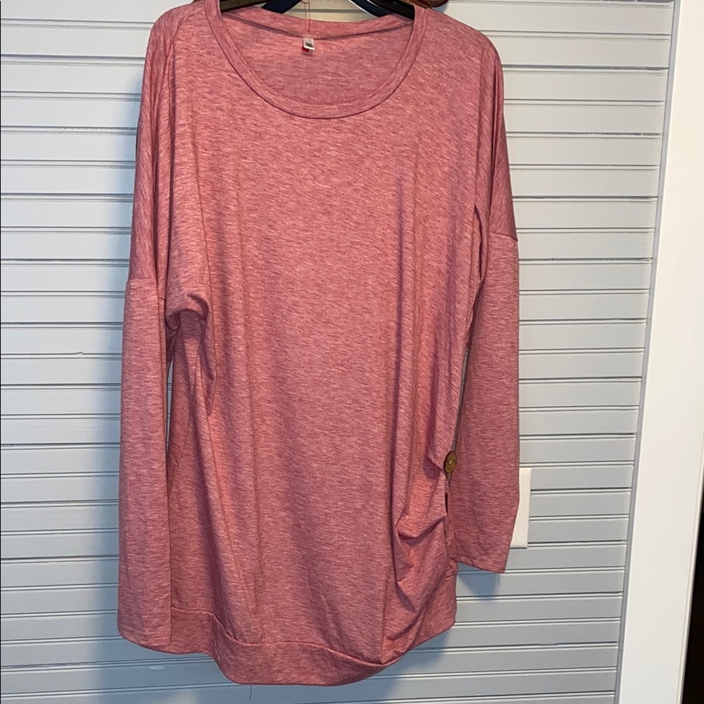 Women's Pink Long Sleeve Top